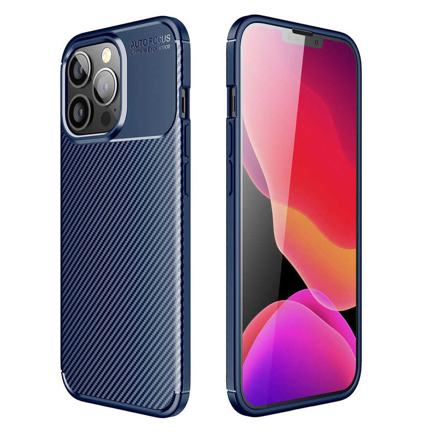 Apple iPhone 13 Pro Max Kılıf Zore Negro Silikon Kapak Lacivert