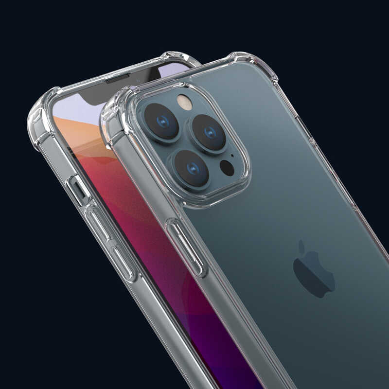 Apple iPhone 13 Pro Max Kılıf Zore Nitro Anti Shock Silikon Renksiz