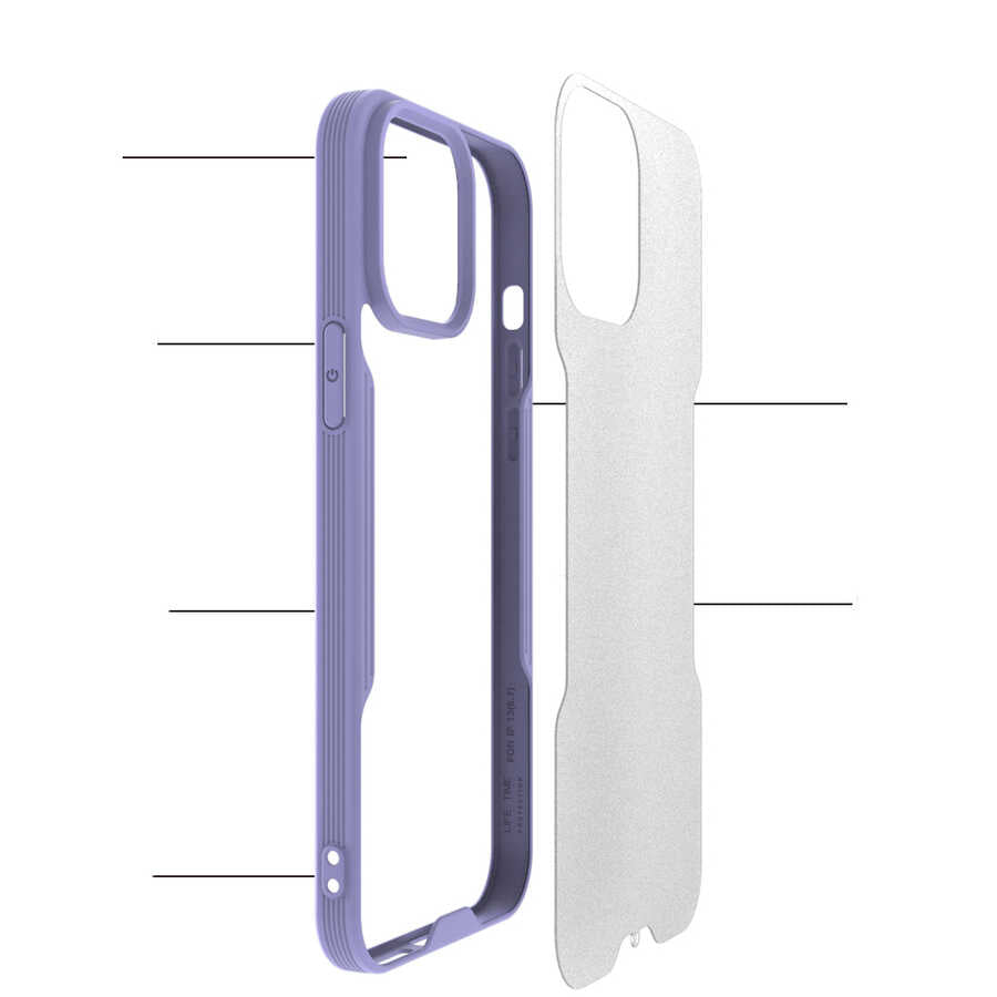 Apple iPhone 13 Pro Max Kılıf Zore Parfe Kapak Mor