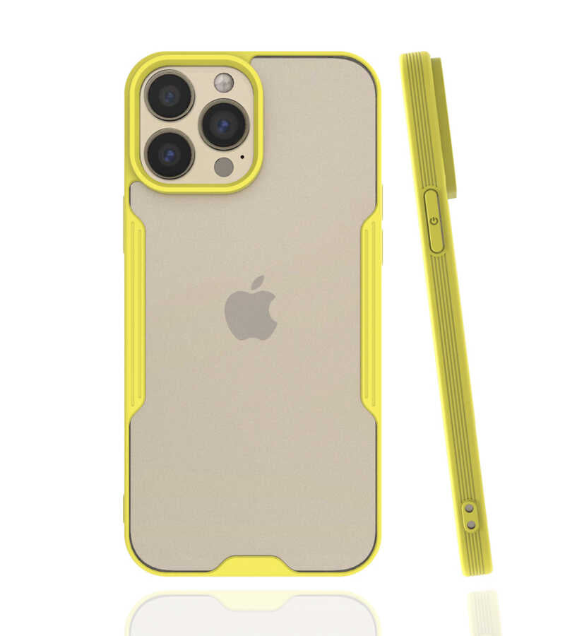 Apple iPhone 13 Pro Max Kılıf Zore Parfe Kapak Sarı