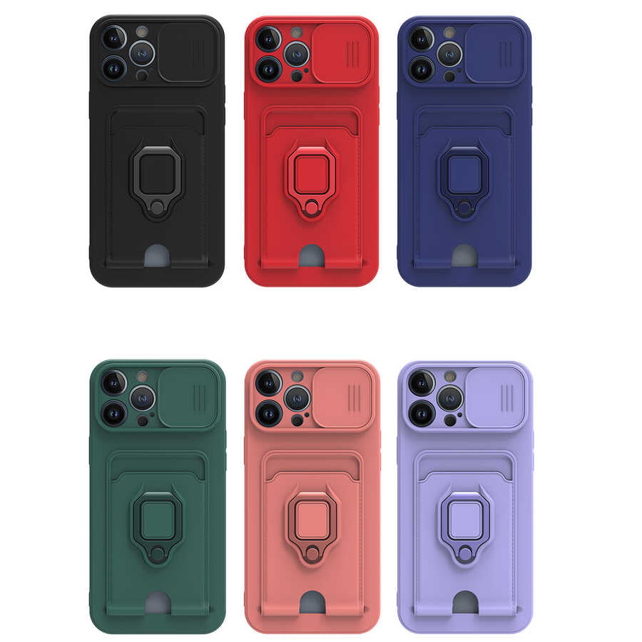 Apple iPhone 13 Pro Max Kılıf Zore Pelit Kapak Lila