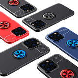Apple iPhone 13 Pro Max Kılıf Zore Ravel Silikon Kapak Siyah-Mavi