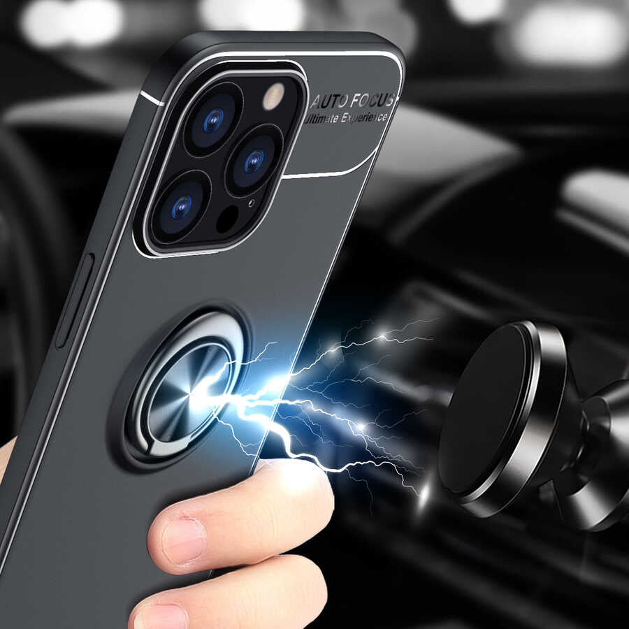 Apple iPhone 13 Pro Max Kılıf Zore Ravel Silikon Kapak Siyah