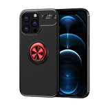 Apple iPhone 13 Pro Max Kılıf Zore Ravel Silikon Kapak Siyah-Kırmızı