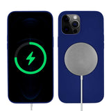 Apple iPhone 13 Pro Max Kılıf Zore Silksafe Wireless Kapak Mavi