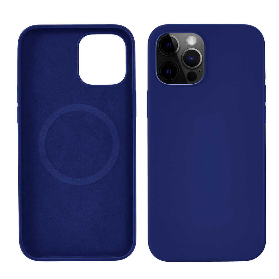 Apple iPhone 13 Pro Max Kılıf Zore Silksafe Wireless Kapak Pembe Açık