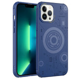 Apple iPhone 13 Pro Max Kılıf Zore Wireless Şarj Özellikli Desenli Hot Kapak Derin Mor