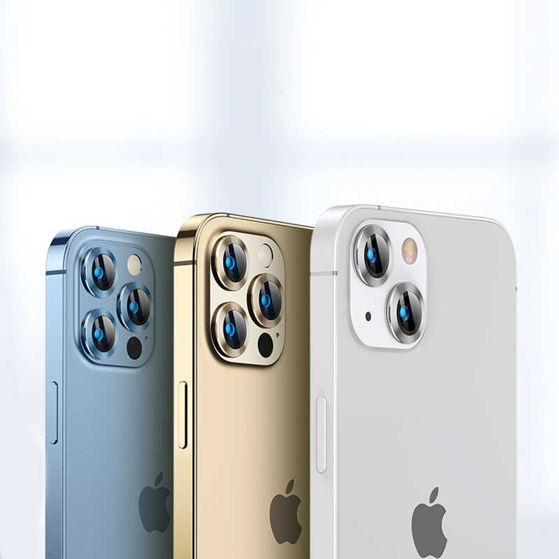 Apple iPhone 13 Pro Max Zore CL-04 Kamera Lens Koruyucu Gümüş
