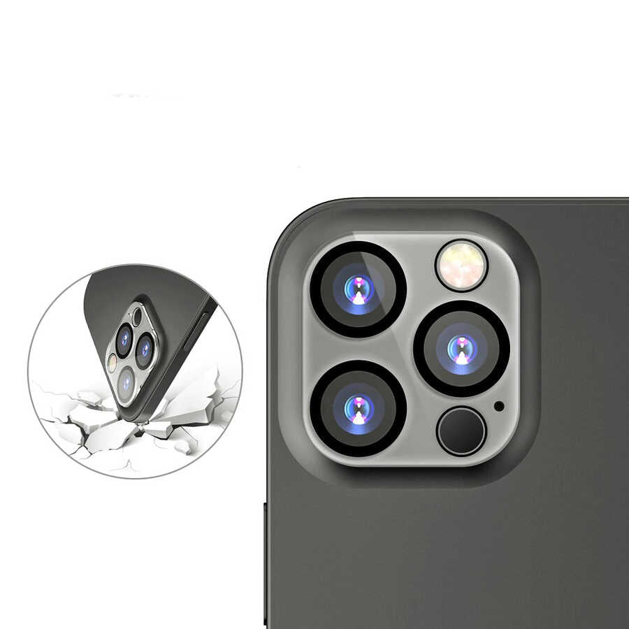 Apple iPhone 13 Pro Max Zore CL-05 Kamera Lens Koruyucu Renksiz