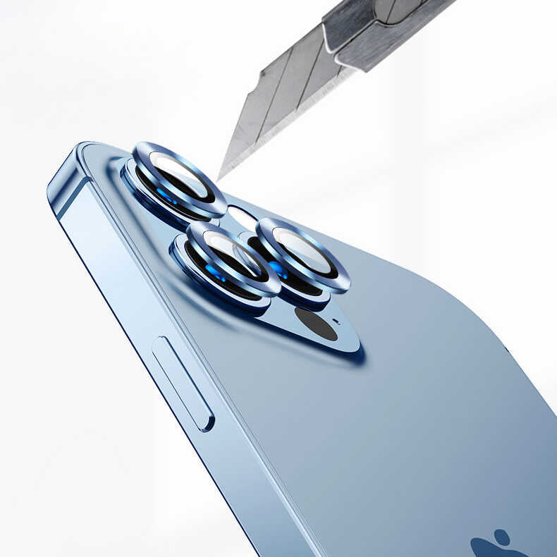 Apple iPhone 13 Pro Zore CL-02 Kamera Lens Koruyucu Gümüş