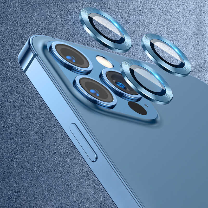 Apple iPhone 13 Pro Zore CL-04 Kamera Lens Koruyucu Gri