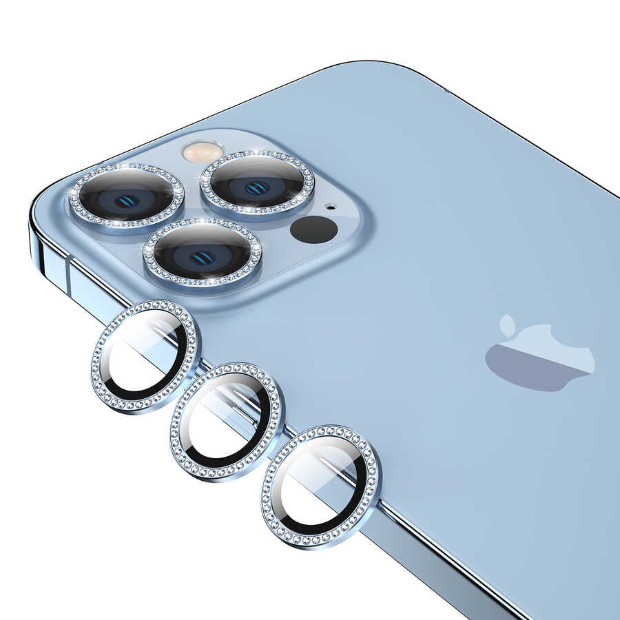 Apple iPhone 13 Pro Zore CL-06 Kamera Lens Koruyucu Yeşil
