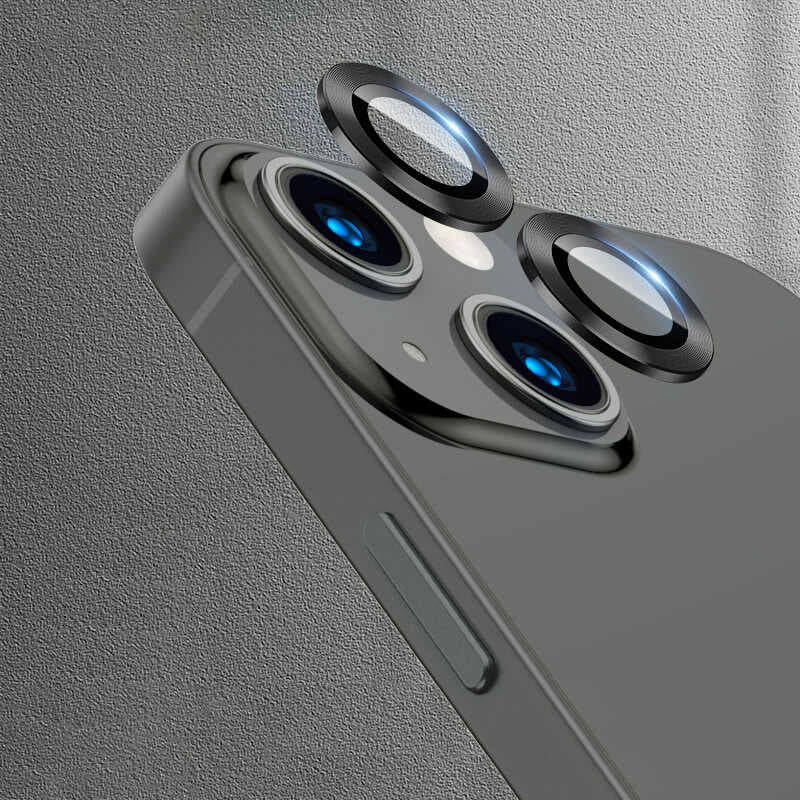 Apple iPhone 13 Zore CL-04 Kamera Lens Koruyucu Gri