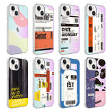 Apple iPhone 14 Kılıf Airbag Kenarlı Renkli Desenli Silikon Zore Elegans Kapak NO4