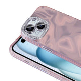 Apple iPhone 14 Kılıf Airbagli Parlak Taş Detay Tasarımlı Zore Esila Kapak Beyaz