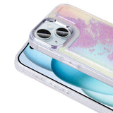Apple iPhone 14 Kılıf Airbagli Renkli Arka Yüzey Boncuk Tasarımlı Zore Kumul Kapak Şeffaf