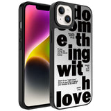 Apple iPhone 14 Kılıf Aynalı Desenli Kamera Korumalı Parlak Zore Mirror Kapak Love