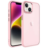 Apple iPhone 14 Kılıf Buzlu Sert PC Zore May Kapak Pembe Açık