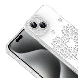 Apple iPhone 14 Kılıf Damla Taşlı Zore Rivas Sert PC Kapak Beyaz