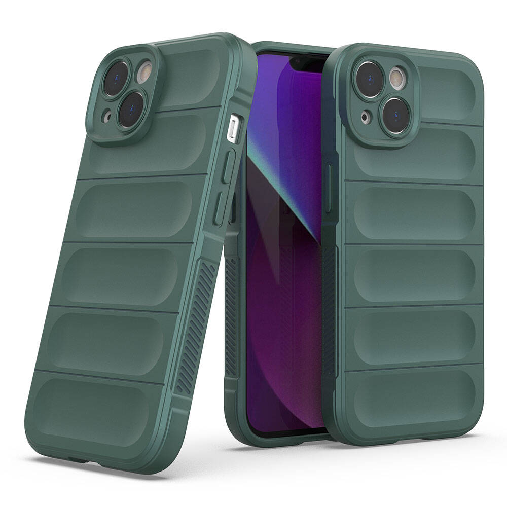 Apple iPhone 14 Kılıf Esnek TPU Oyuklu Arka Yüzey Tasarımlı Zore Etnik Silikon Kapak Kırmızı