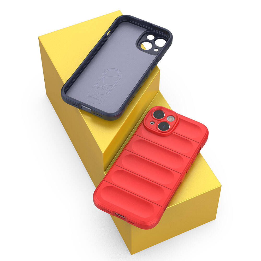 Apple iPhone 14 Kılıf Esnek TPU Oyuklu Arka Yüzey Tasarımlı Zore Etnik Silikon Kapak Koyu Yeşil