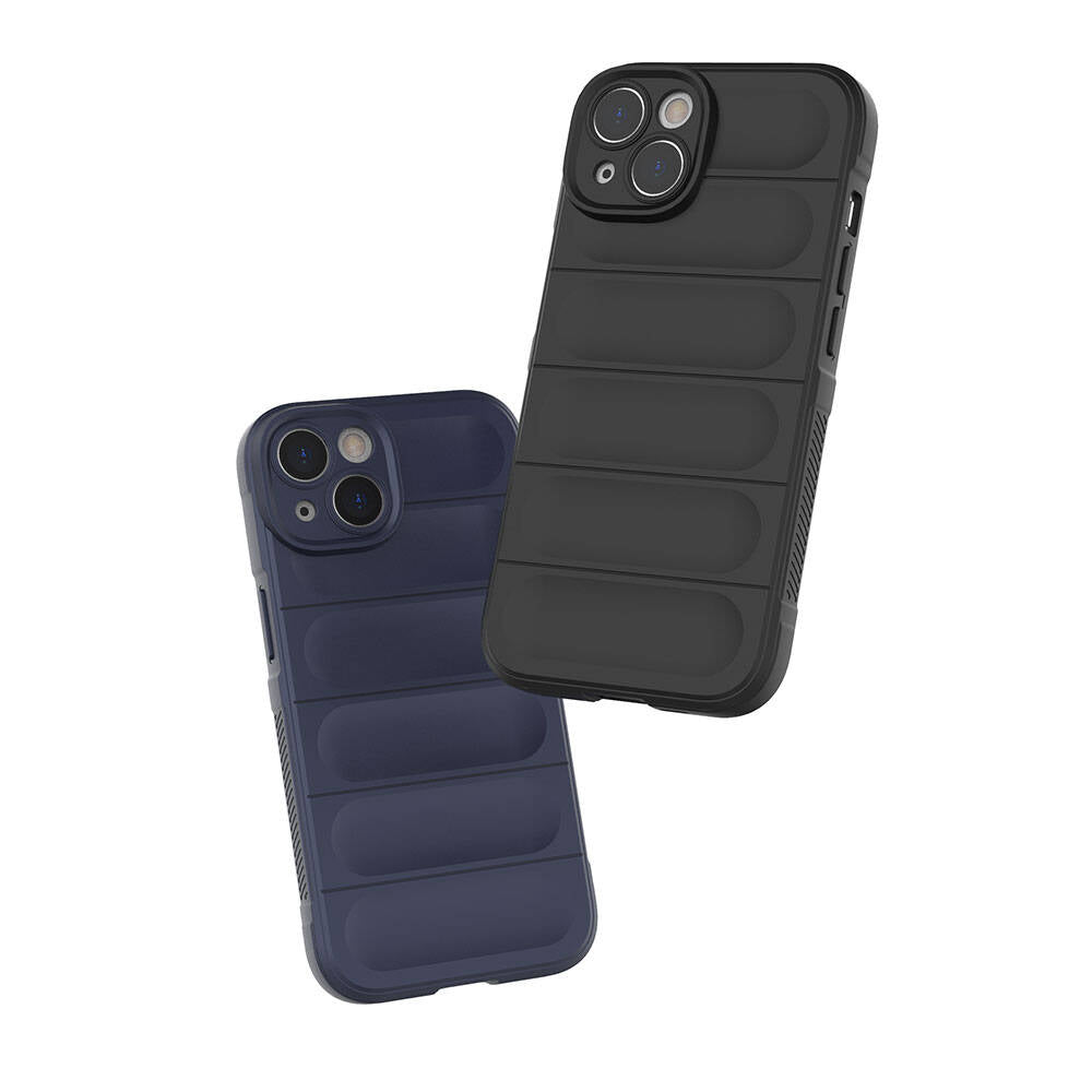 Apple iPhone 14 Kılıf Esnek TPU Oyuklu Arka Yüzey Tasarımlı Zore Etnik Silikon Kapak Koyu Yeşil