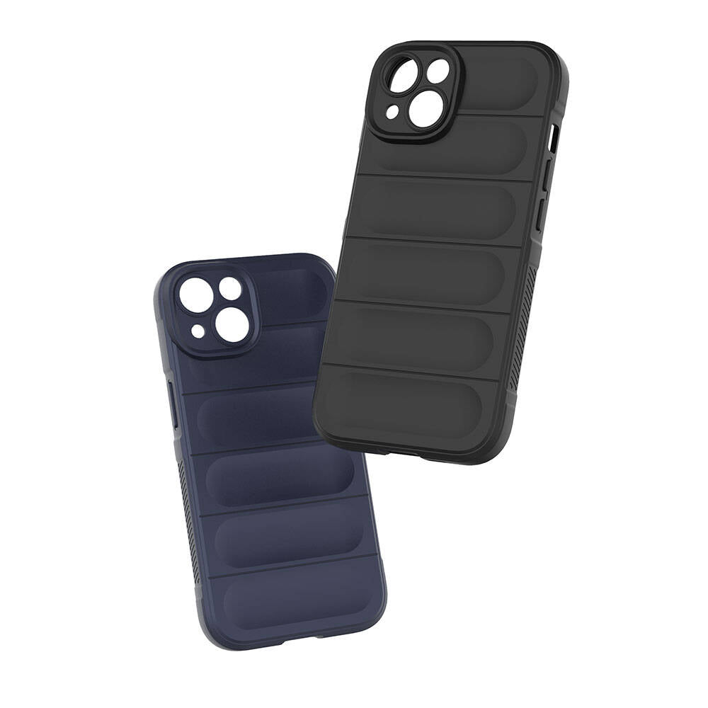 Apple iPhone 14 Kılıf Esnek TPU Oyuklu Arka Yüzey Tasarımlı Zore Etnik Silikon Kapak Koyu Yeşil