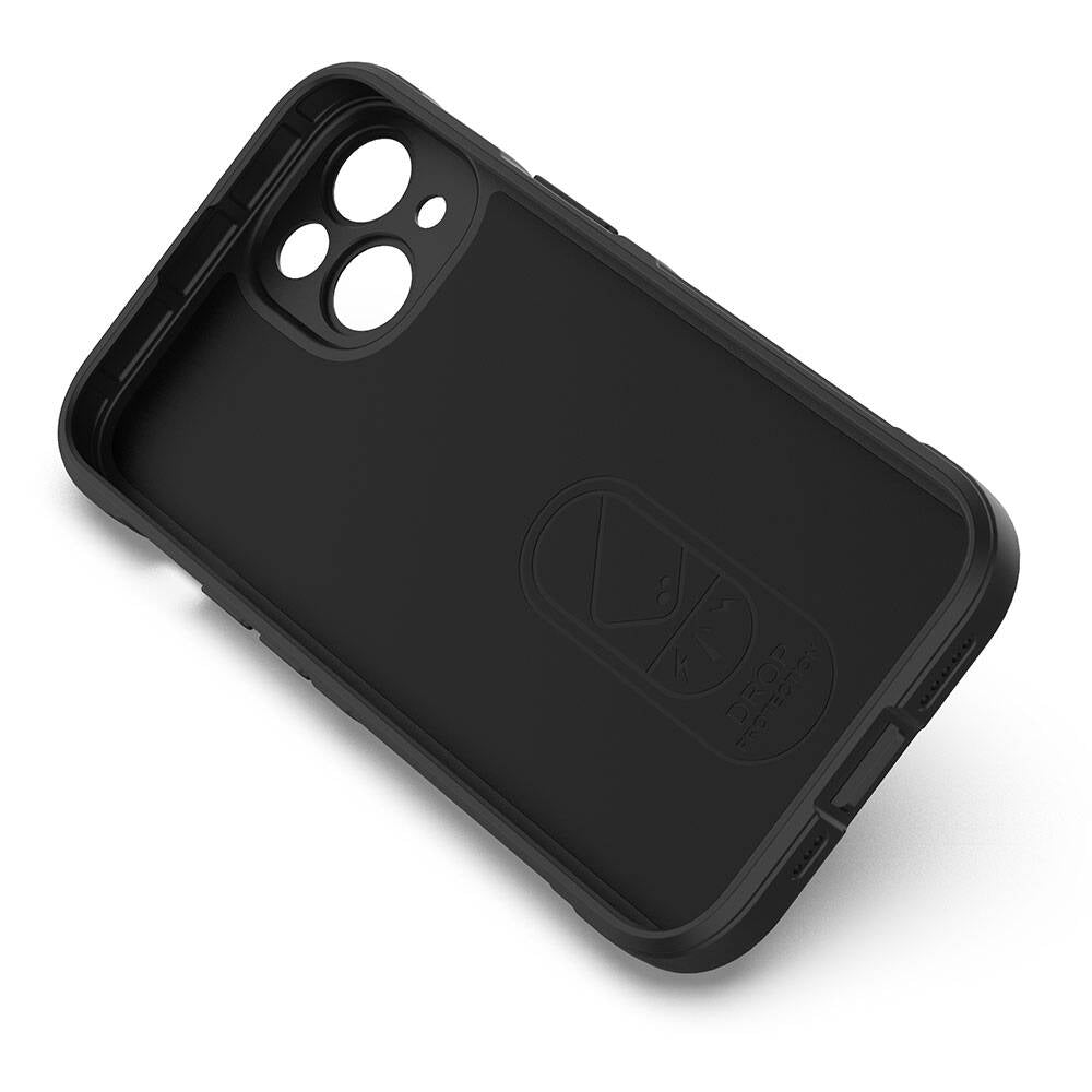 Apple iPhone 14 Kılıf Esnek TPU Oyuklu Arka Yüzey Tasarımlı Zore Etnik Silikon Kapak Siyah