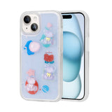 Apple iPhone 14 Kılıf Kabartma Figürlü Parlak Zore Minimini Silikon Kapak Kırmızı