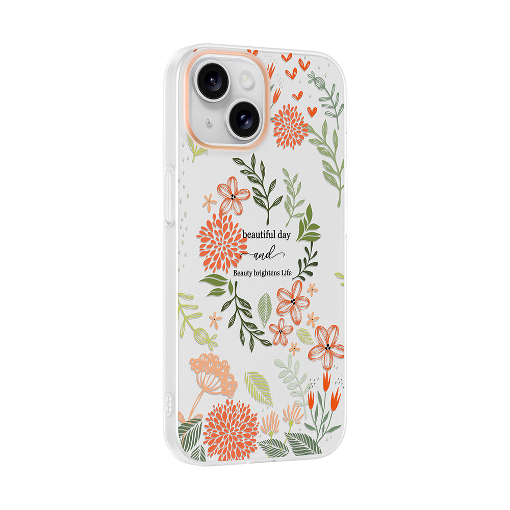 Apple iPhone 14 Kılıf Kamera Korumalı Desenli Zore Klip Kapak Beautiful