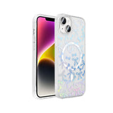 Apple iPhone 14 Kılıf M-Safe Şarj Özellikli Şeffaf Zore Folk Sert Kapak Sevimli Köpek