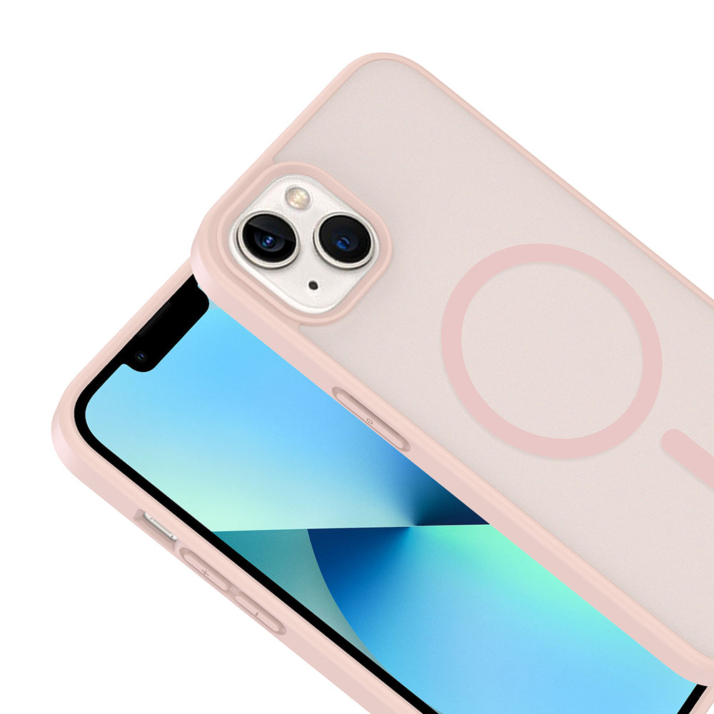 Apple iPhone 14 Kılıf M-safe Şarj Özellikli Babet Kapak Turuncu