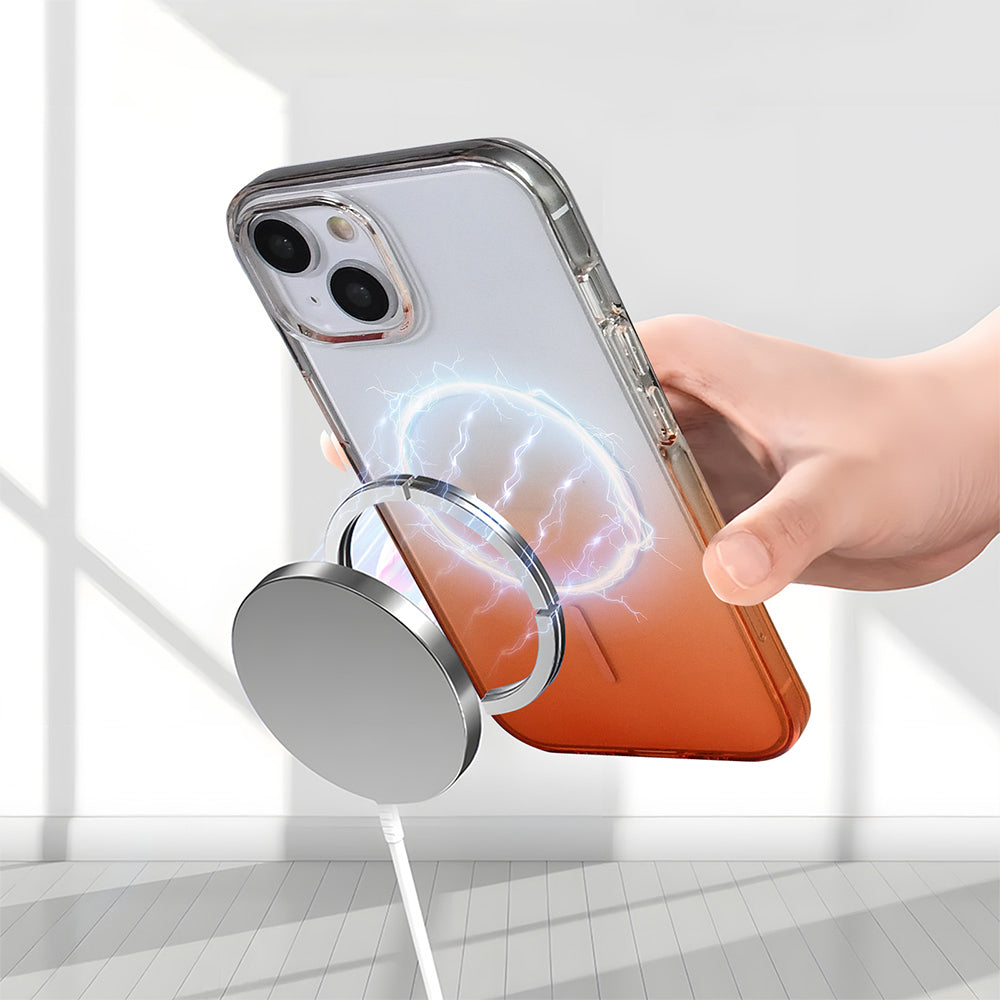 Apple iPhone 14 Kılıf M-Safe Şarj Özellikli Zore Septik Silikon Kapak Mor