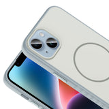 Apple iPhone 14 Kılıf M-safe Şarj Özellikli Zore Tea Kapak Turuncu