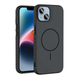 Apple iPhone 14 Kılıf M-safe Şarj Özellikli Zore Tea Kapak Siyah