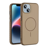 Apple iPhone 14 Kılıf M-safe Şarj Özellikli Zore Tea Kapak Gold