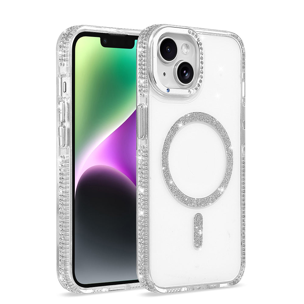 Apple iPhone 14 Kılıf M-safe Şarj Özellikli Zore Tera Silikon Kapak Şeffaf