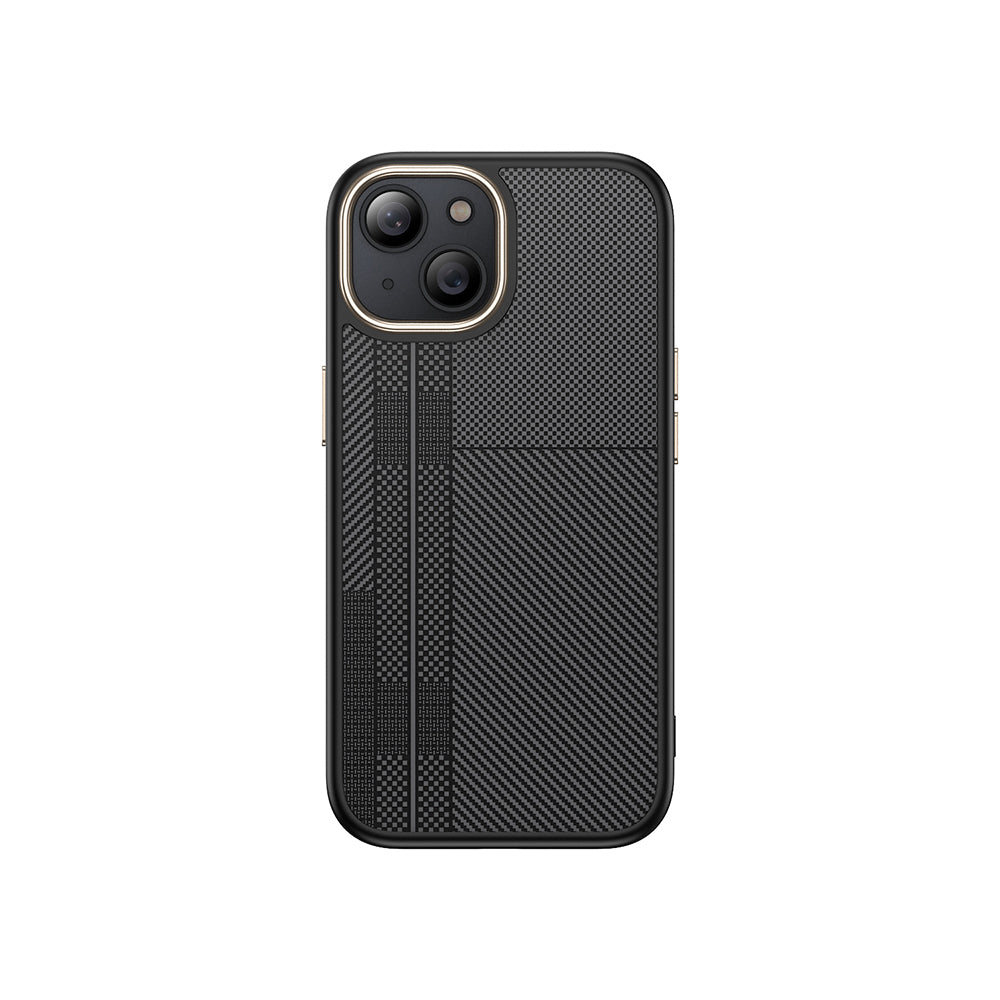 Apple iPhone 14 Kılıf M-safe Şarj Özellikli Karbon Fiber Görünümlü Zore Antina Kapak Mavi