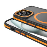 Apple iPhone 14 Kılıf M-safe Şarj Özellikli Mat Görünümlü Zore Ant Kapak Turuncu
