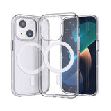 Apple iPhone 14 Kılıf M-safe Şarj Özellikli Parlayan Simli Saydam Renkli Zore Allstar Kapak Şeffaf