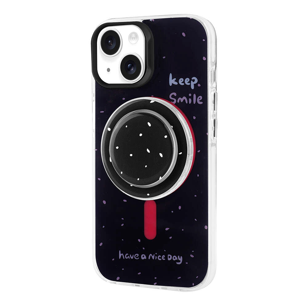Apple iPhone 14 Kılıf M-safe Şarj Özellikli Tak-Çıkar Pop Soketli Zore Tiktok Kapak Siyah