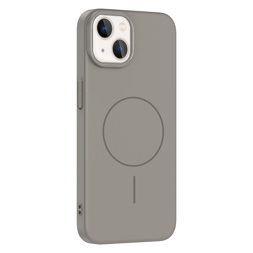 Apple iPhone 14 Kılıf M-safe Şarj Özellikli Zore Ruby Sert Kapak Siyah