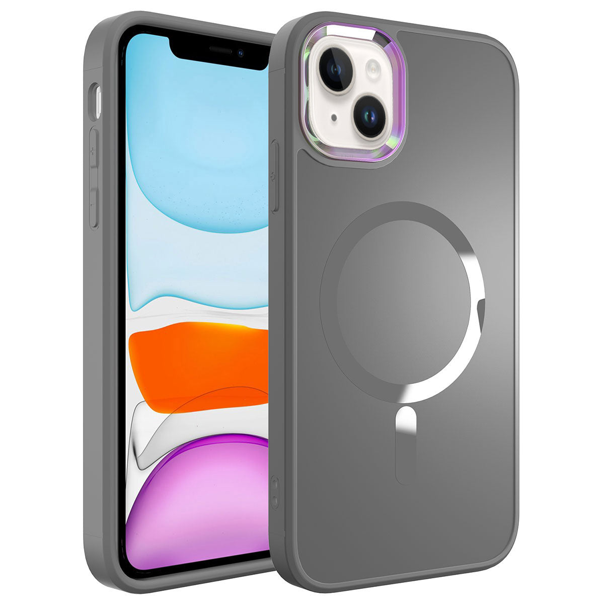 Apple iPhone 14 Kılıf M-safe Wireless Şarj Özellikli Zore Stil Kapak Siyah