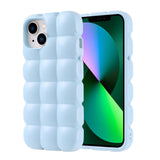Apple iPhone 14 Kılıf Parlak Esnek Silikon Zore Dom Dom Kapak Mavi
