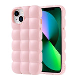 Apple iPhone 14 Kılıf Parlak Esnek Silikon Zore Dom Dom Kapak Pembe