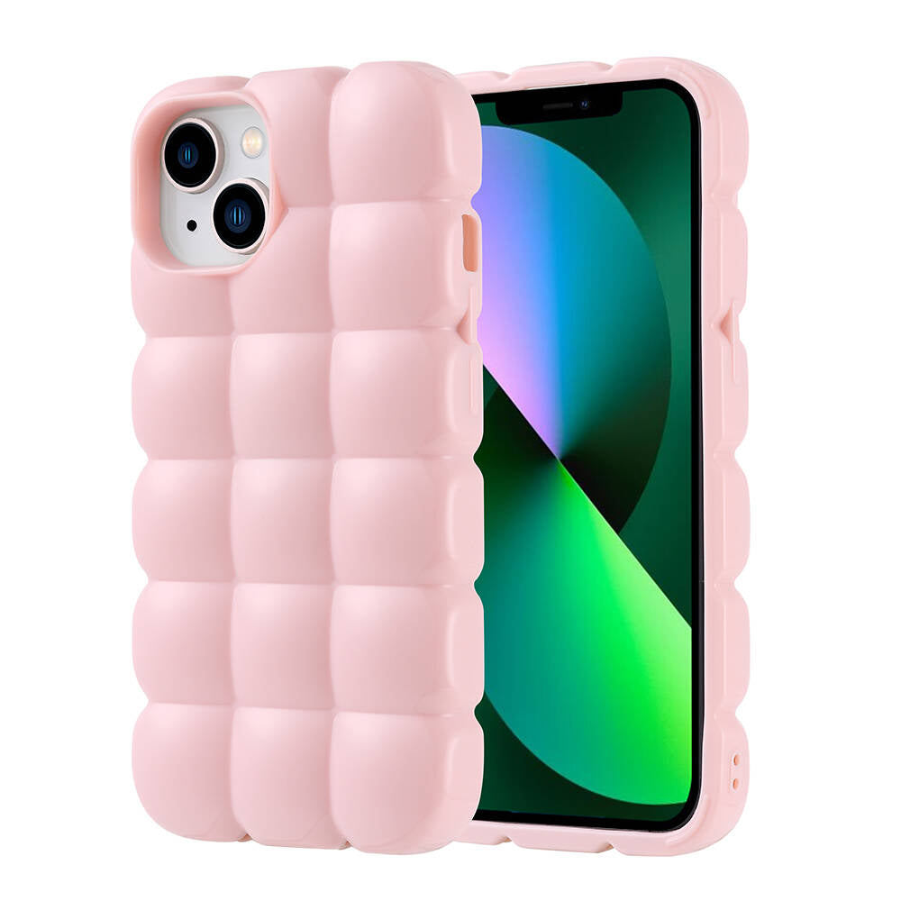Apple iPhone 14 Kılıf Parlak Esnek Silikon Zore Dom Dom Kapak Mavi