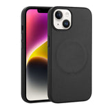 Apple iPhone 14 Kılıf PU Deri M-safe Wireless Şarj Özellikli Zore Derix Kapak Siyah