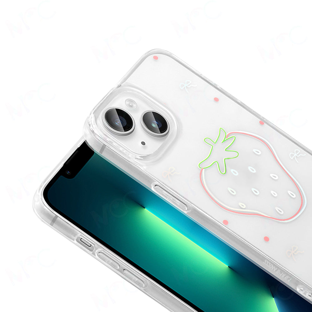 Apple iPhone 14 Kılıf Şeffaf Figürlü Zore Folk Sert Kapak Sevimli Köpek