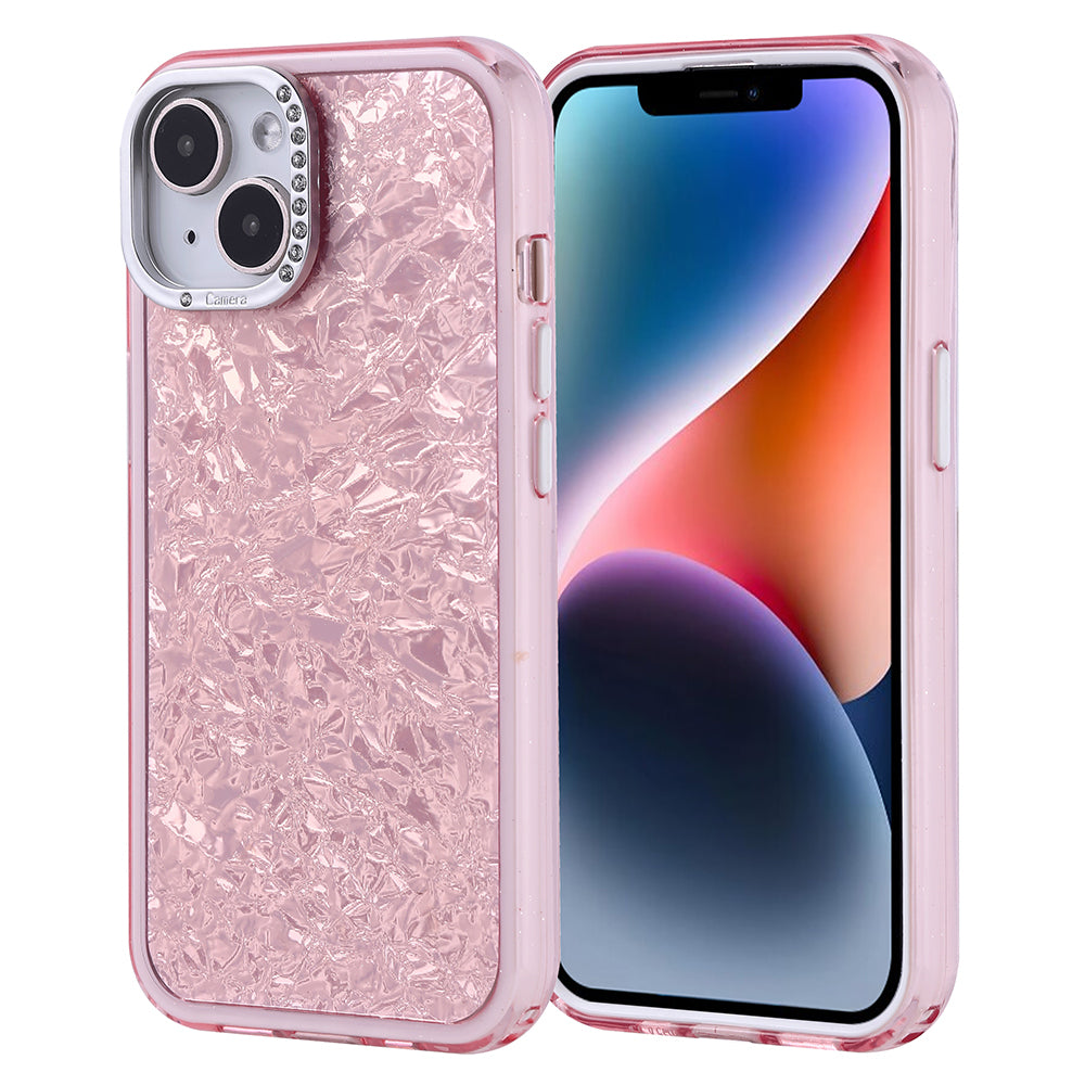 Apple iPhone 14 Kılıf Taşlı Tasarımlı Zore Kapi Kapak Pembe
