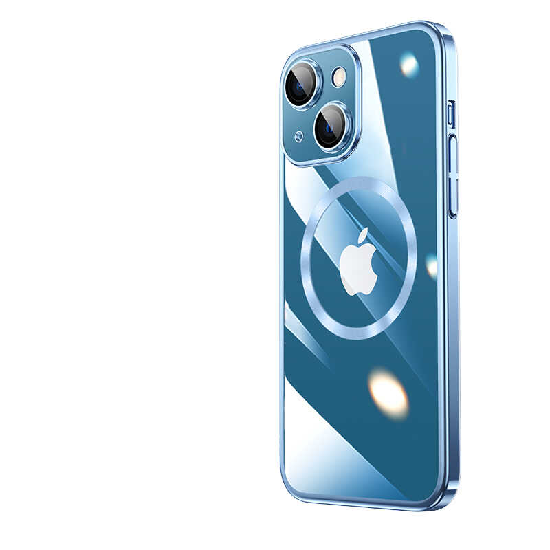 Apple iPhone 14 Kılıf Wireless Şarj Özellikli Sert PC Zore Riksos M-safe Kapak Koyu Yeşil